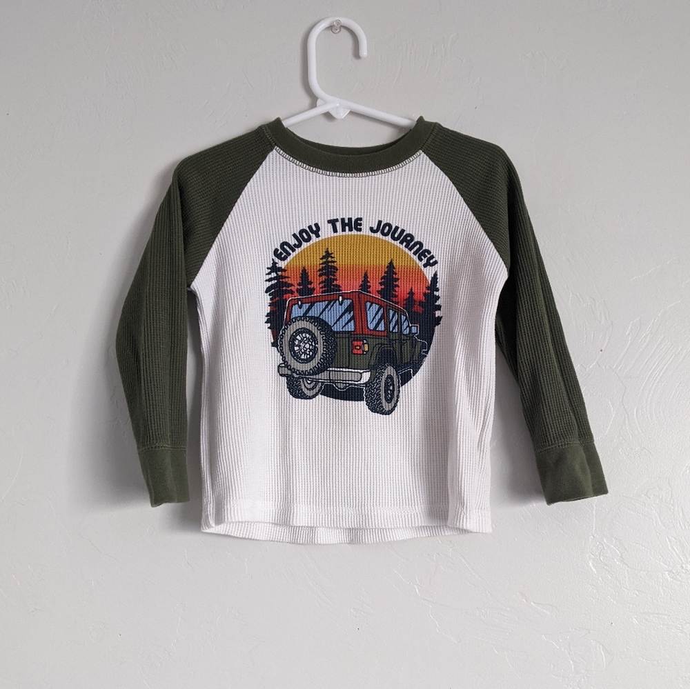 Toddlers long sleeve camping tee